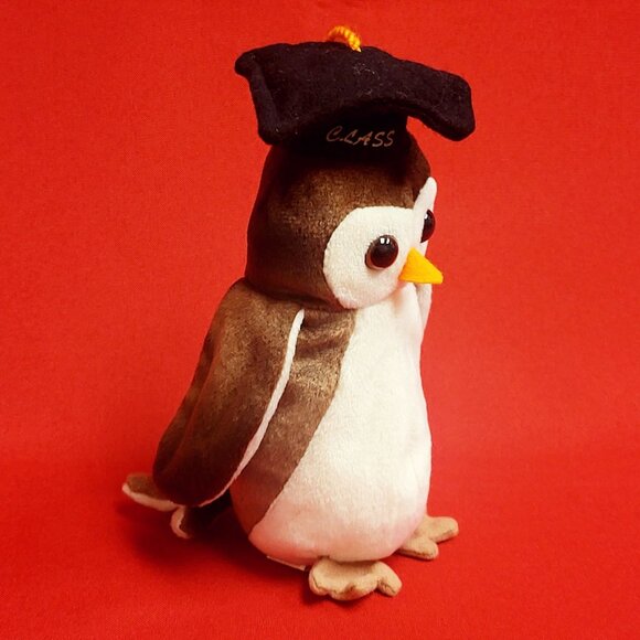 Ty Beanie Babies Wise The Graduation Owl1998 Animal Plush Stuff Toy - Picture 13 of 13